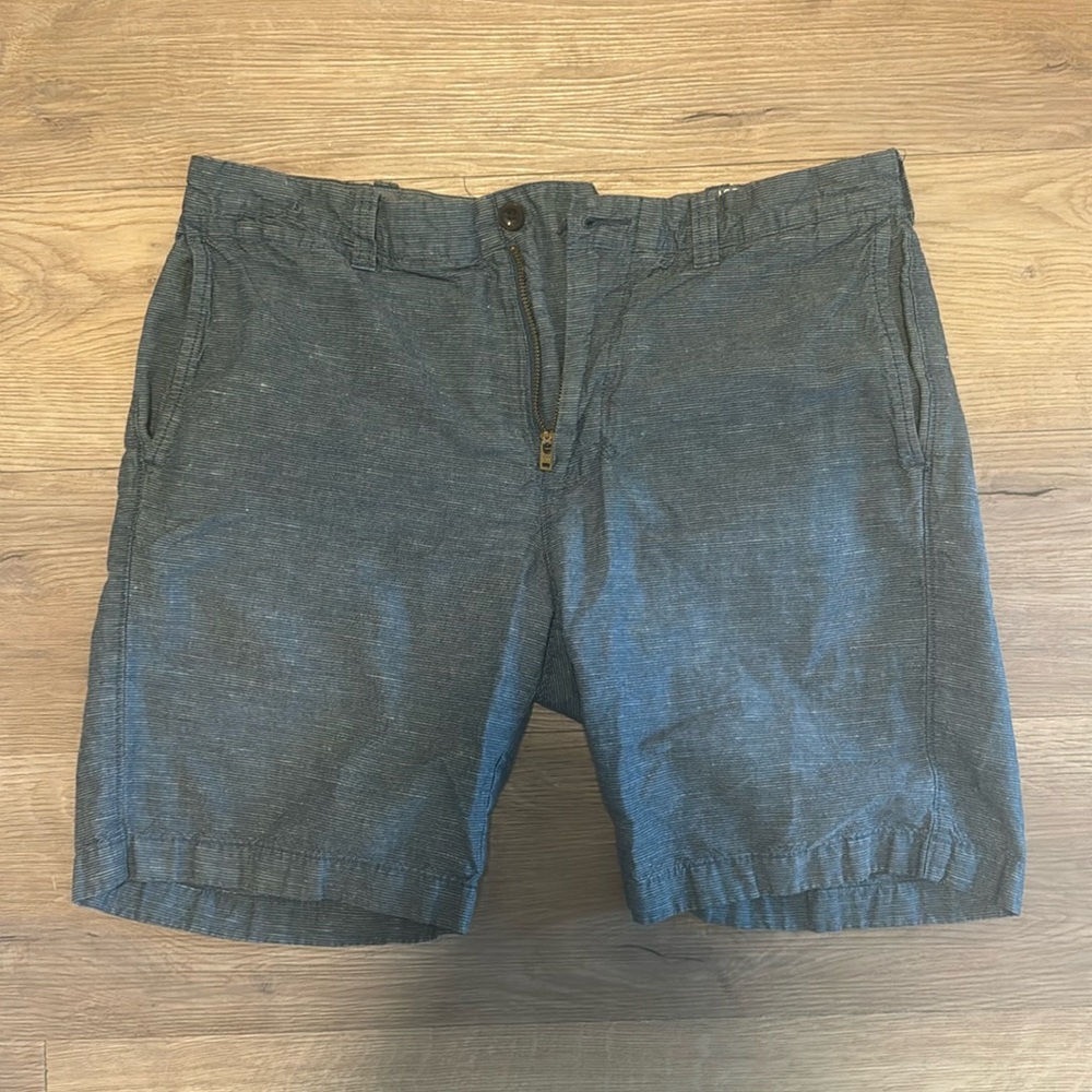 JCrew Stanton Men’s Linen Shorts - Blue - Size 34